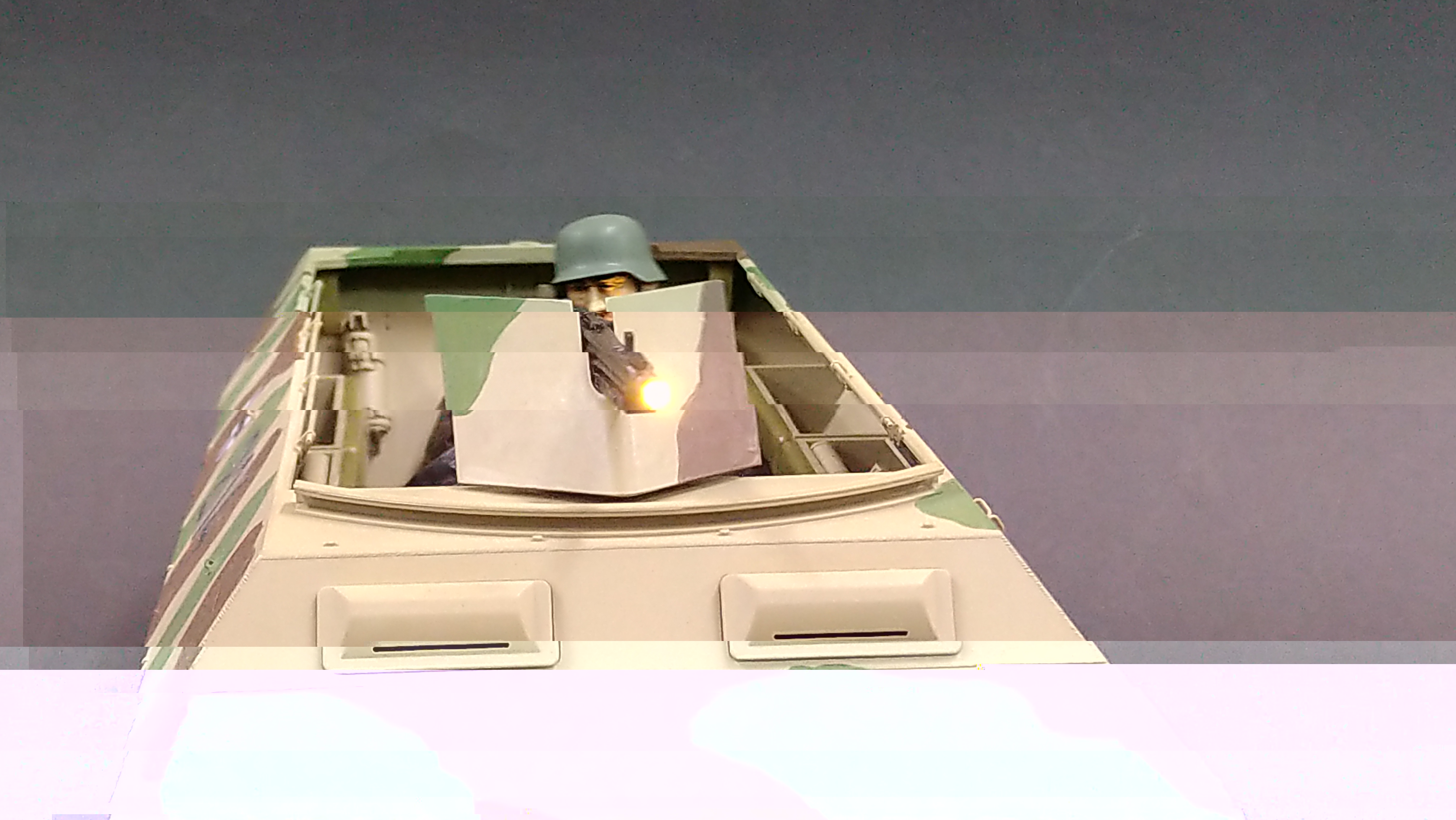 Maching gun firing, with LED and swing motor