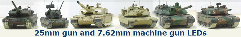 25mm gun and 7.62mm machine gun LEDs