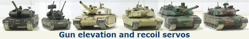Gun elevation and recoil servos