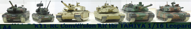K11-RC Conversion Kit for TAMIYA 1/16 Leopard A4
