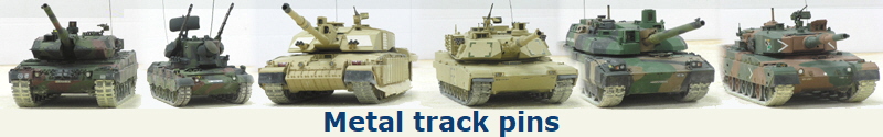 Metal track pins