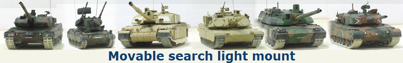 Movable search light mount
