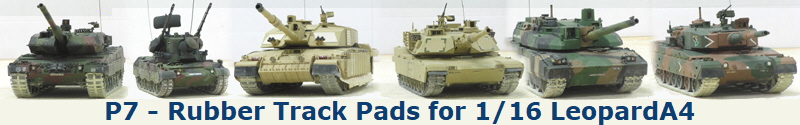 P7 - Rubber Track Pads for 1/16 LeopardA4