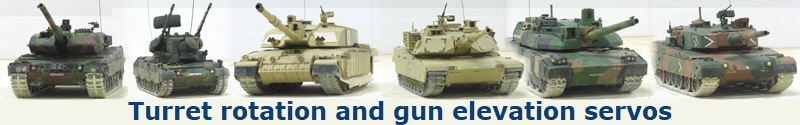 Turret rotation and gun elevation servos