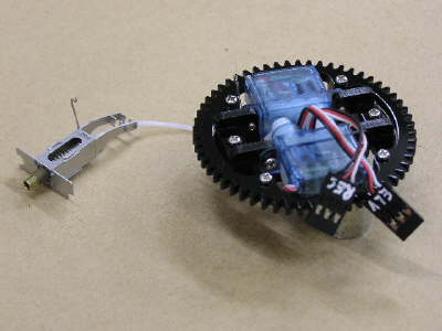 Turret ring gear, gun elevation and recoil servo assembly